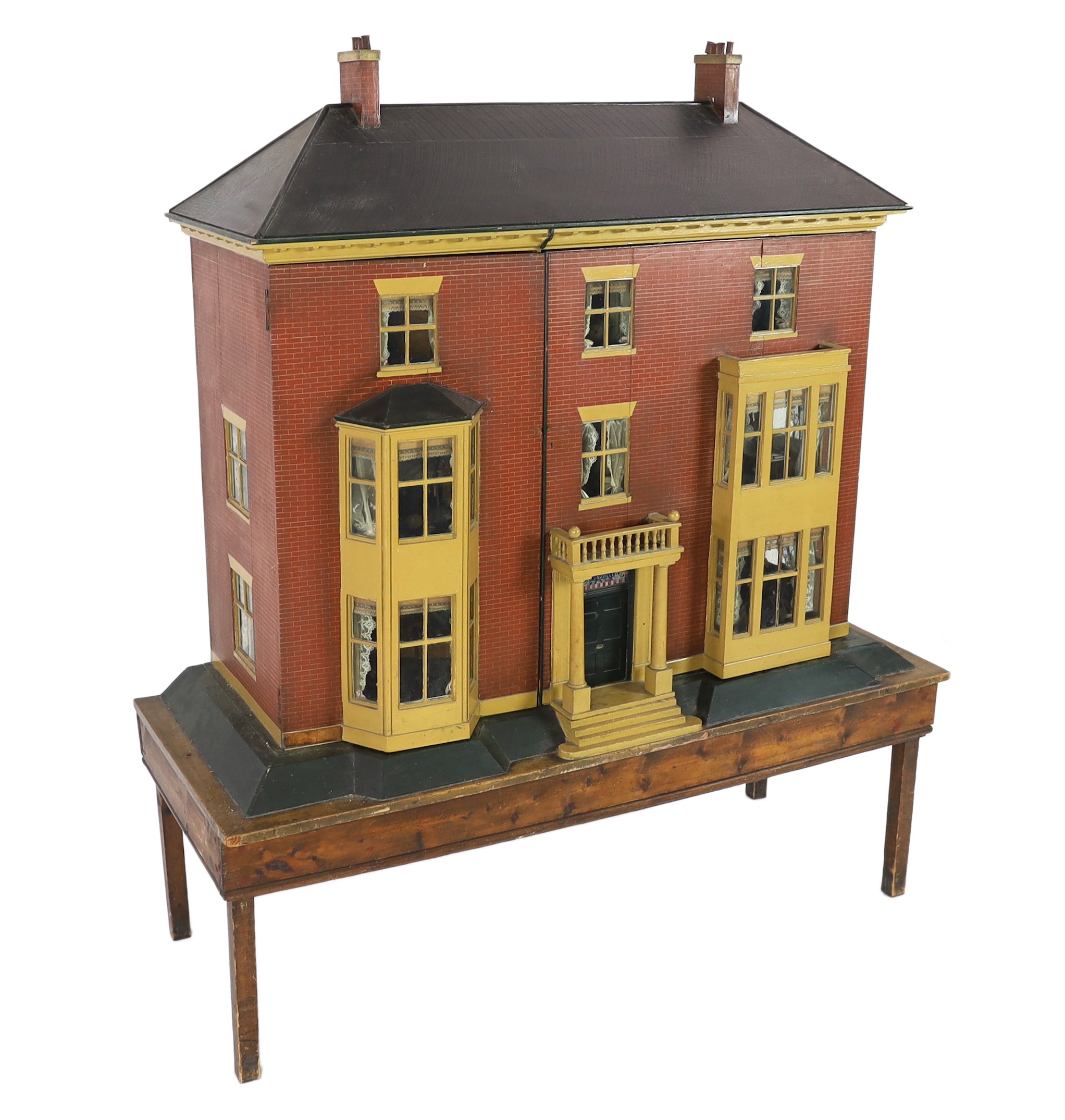 'Ednaville': A fine fully furnished Victorian dolls' house, circa 1880-1900